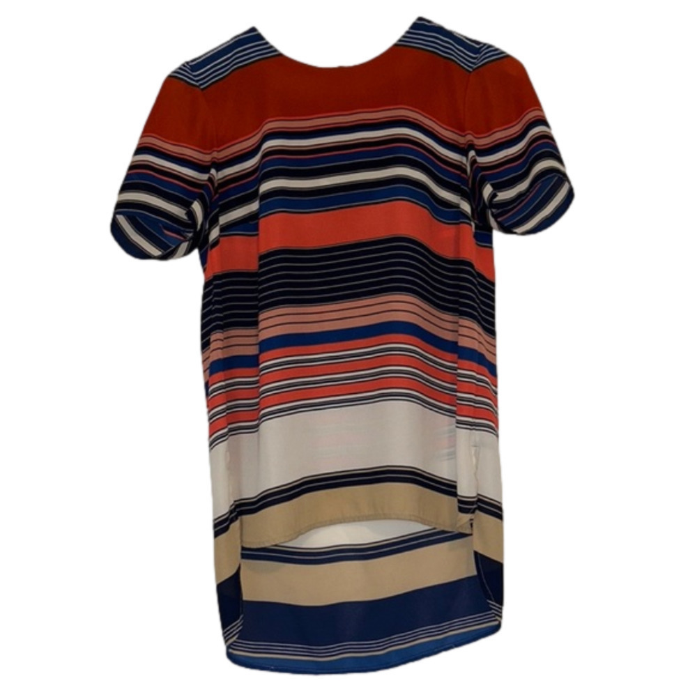 Daniel rainn striped high-Low blouse, small